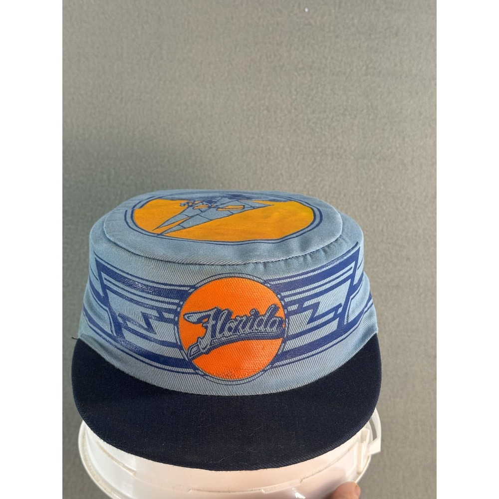 Florida Sailboat Hat Cap Snap Back Mens One Size Blue Twill Army‎ Beach Nautical